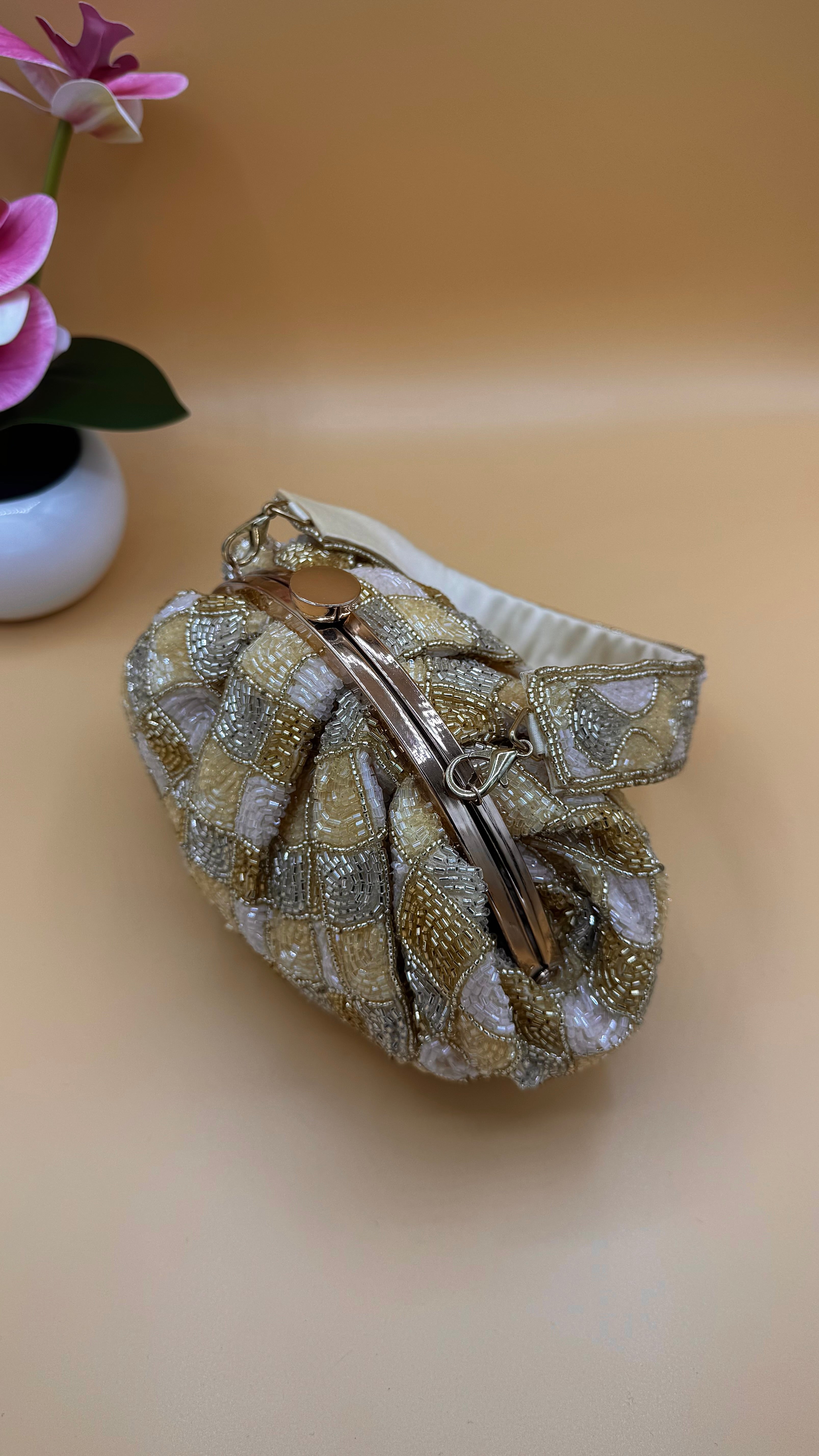 Ivory Mosaic Purse