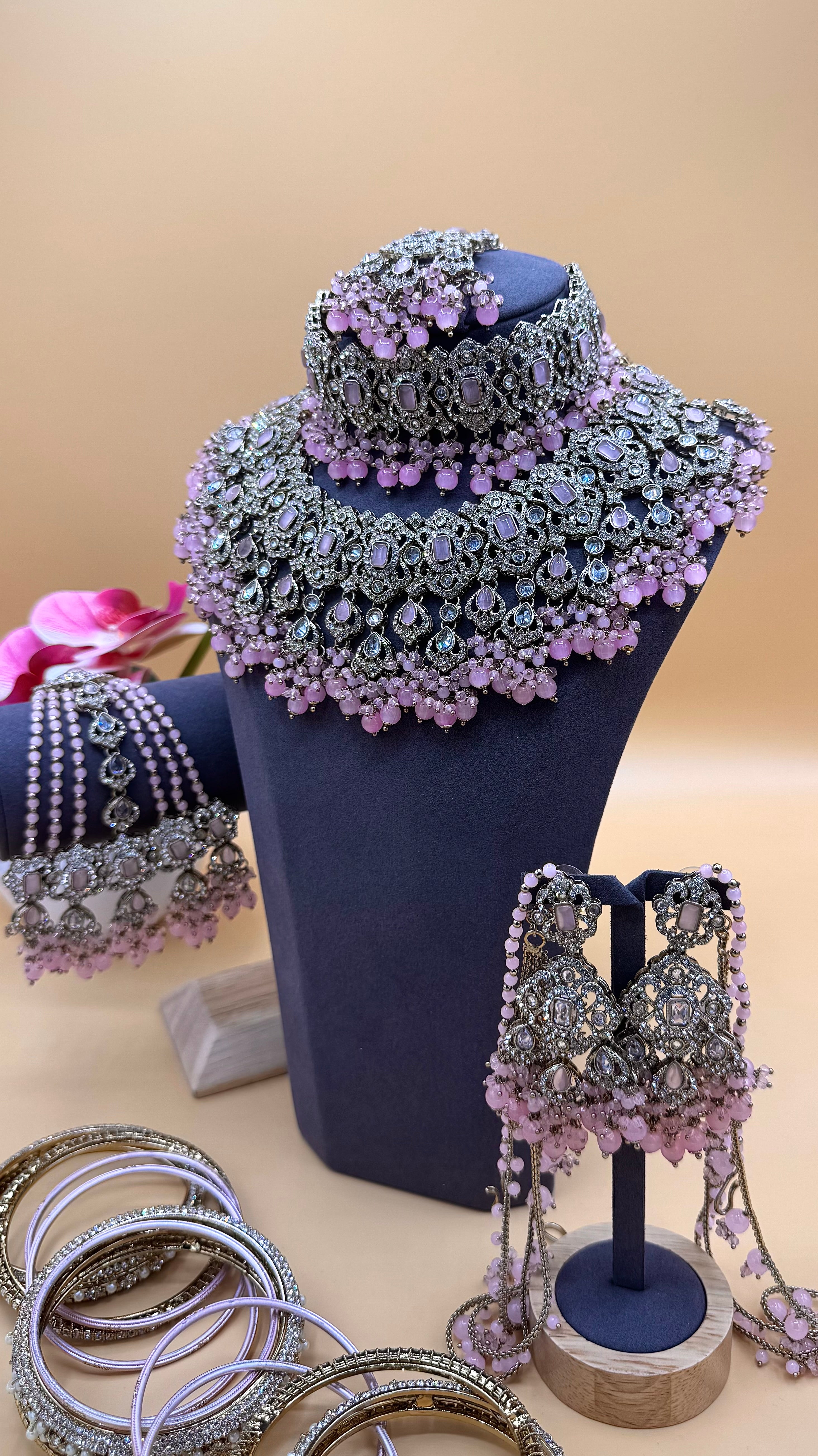 Blush Radiance Bridal Choker Set