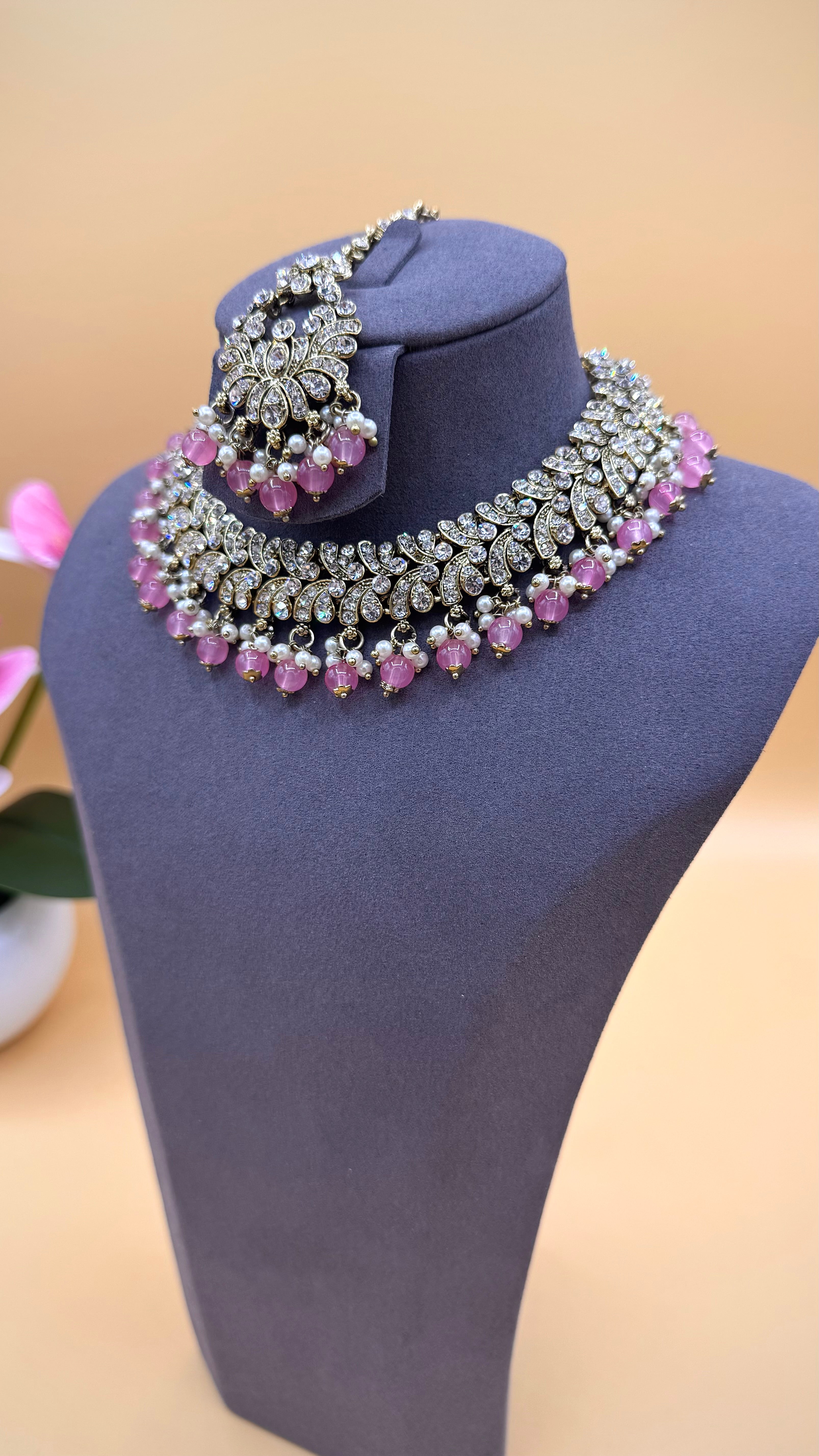 Rose Pearl Royale Necklace Set