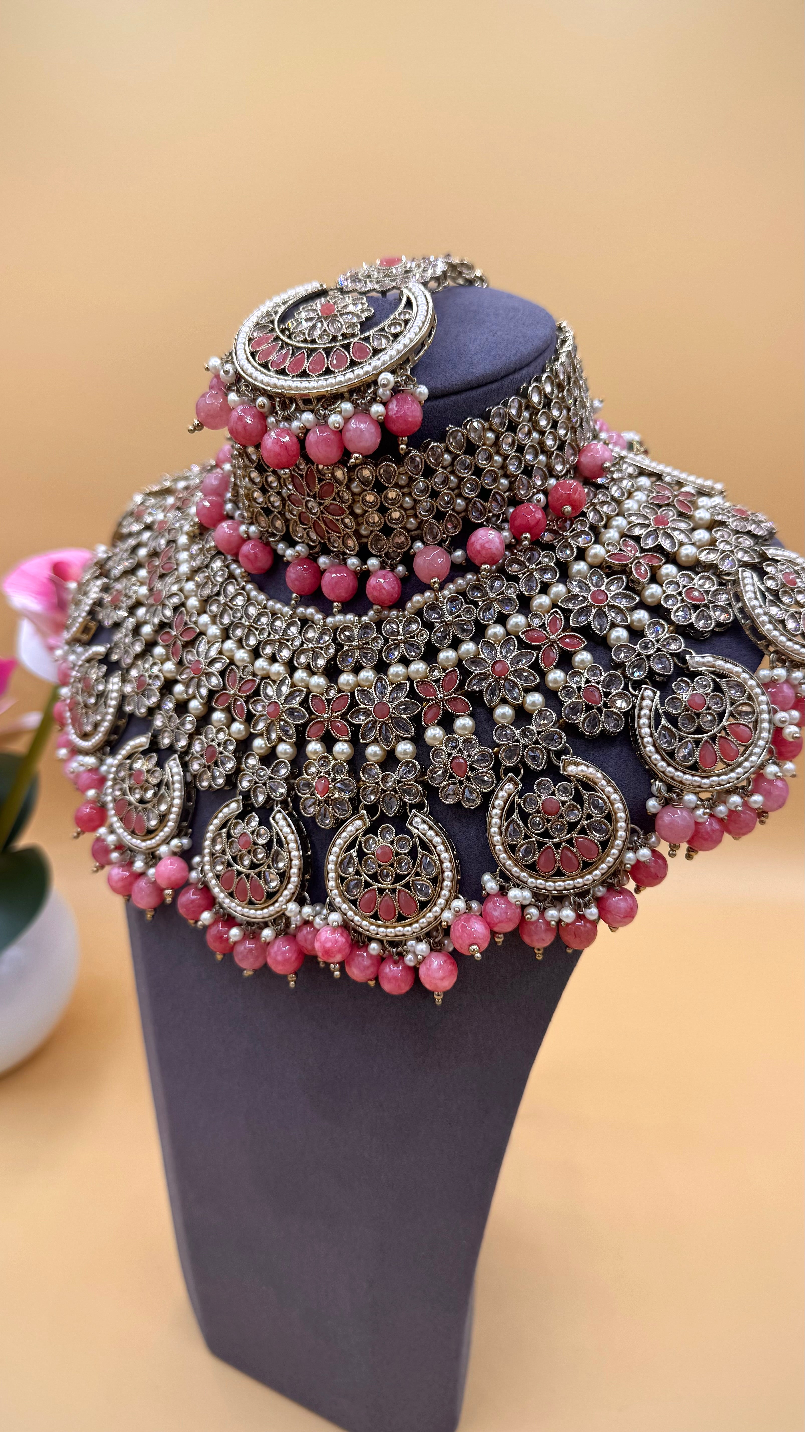 Blush Chandni bridal Necklace Set