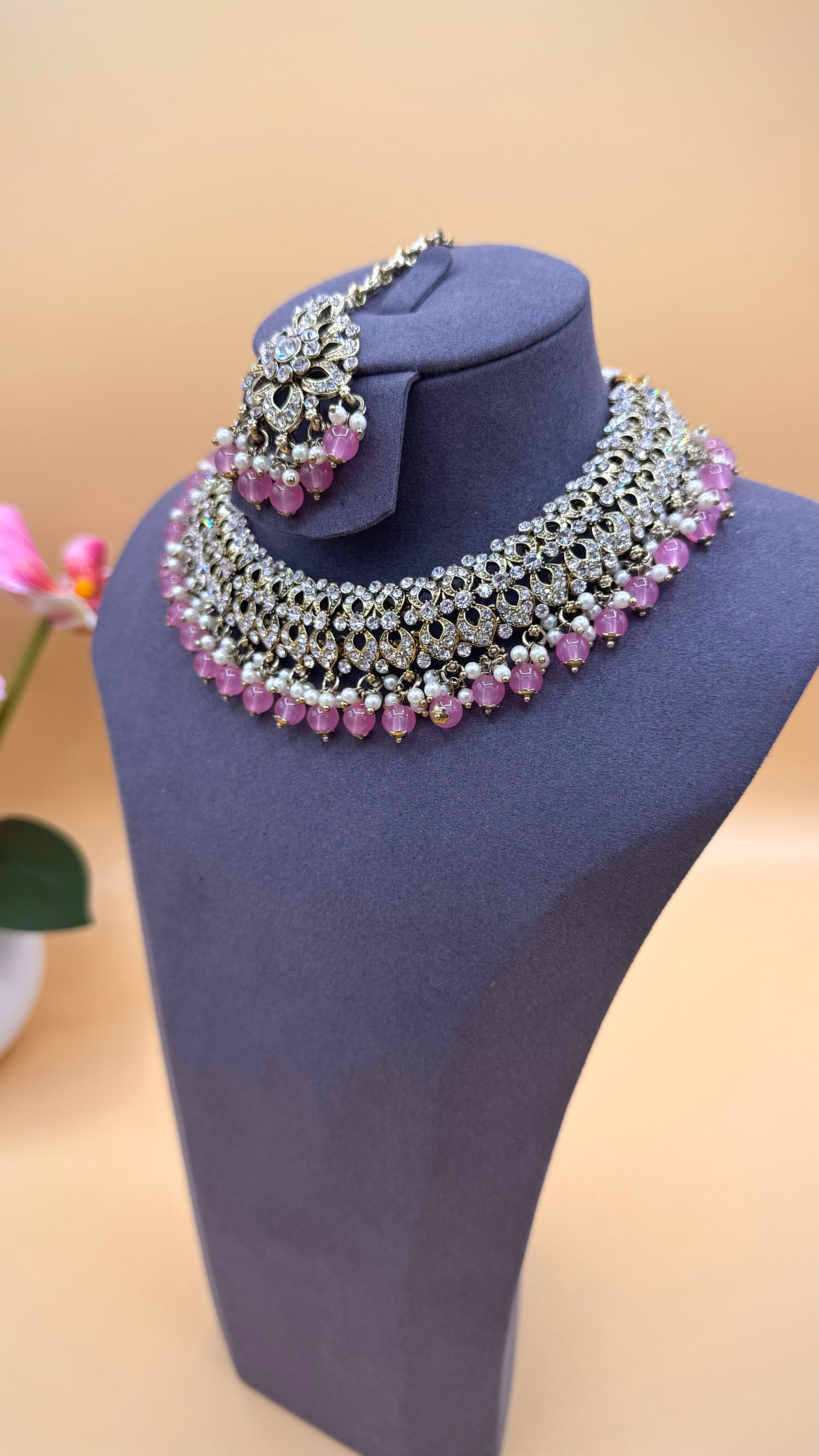 Soft Pink Zarah Necklace Set