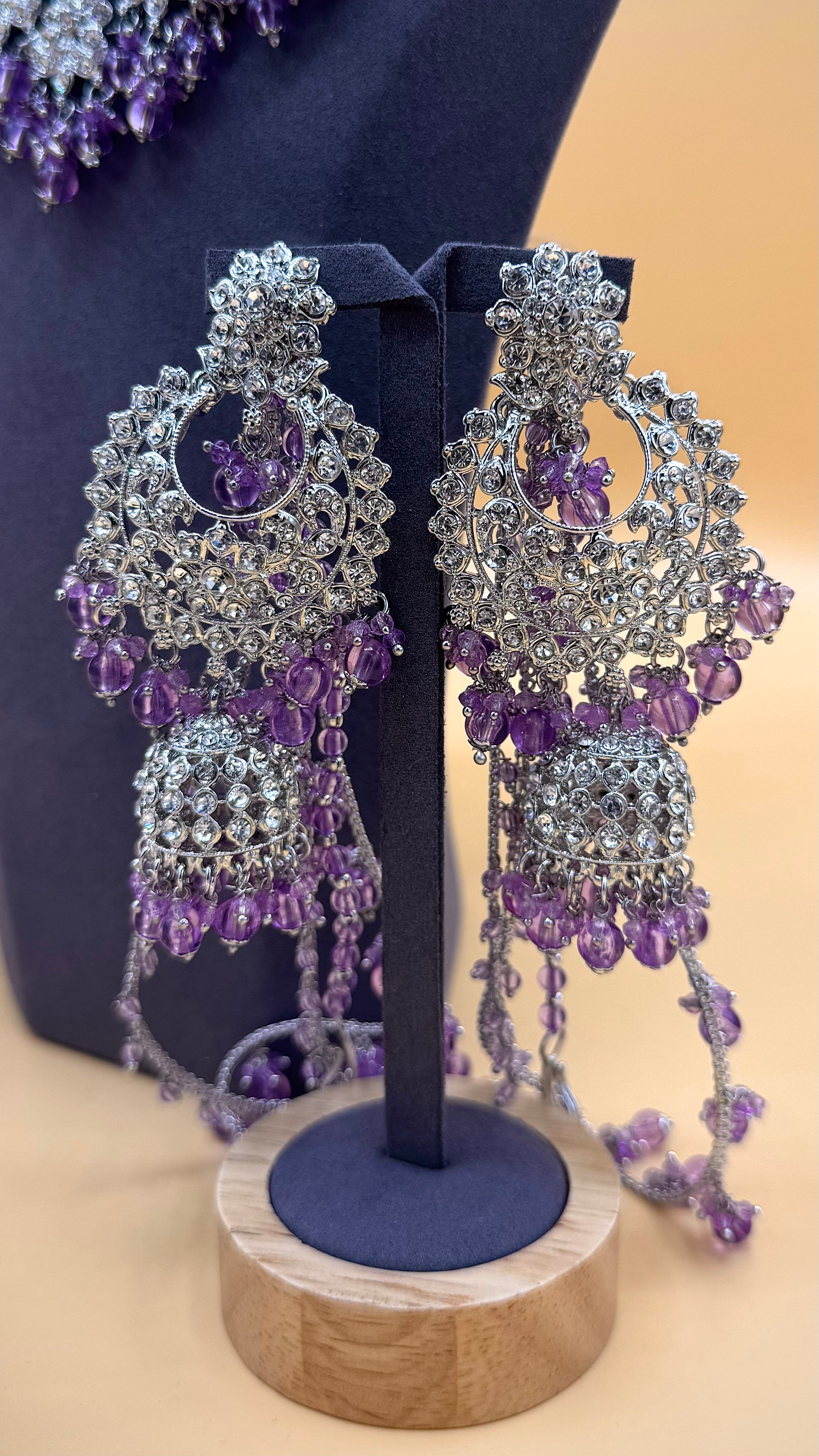 Imperial Amethyst Bridal Choker Set