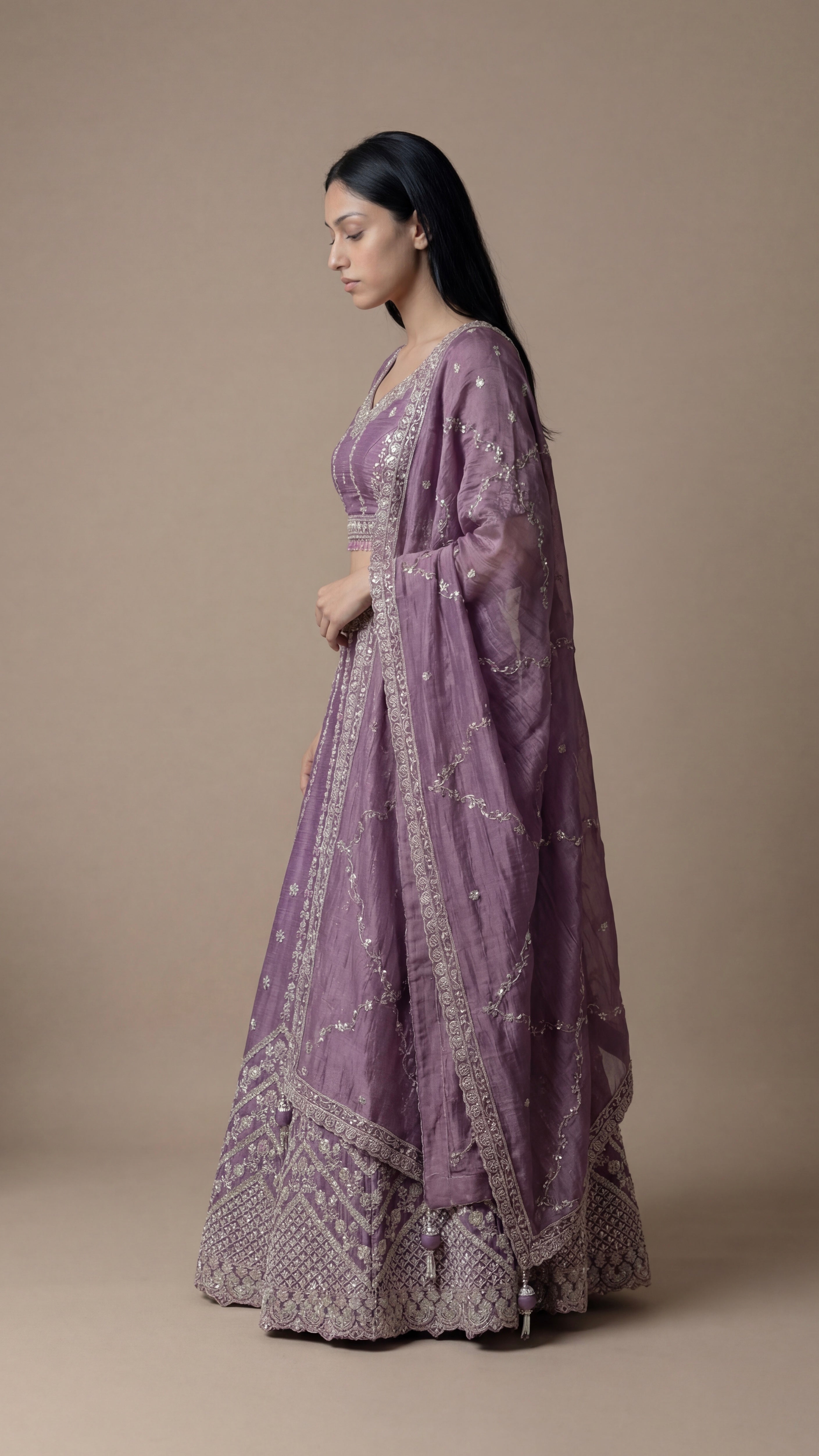 Mauve Elegance Lehenga Set