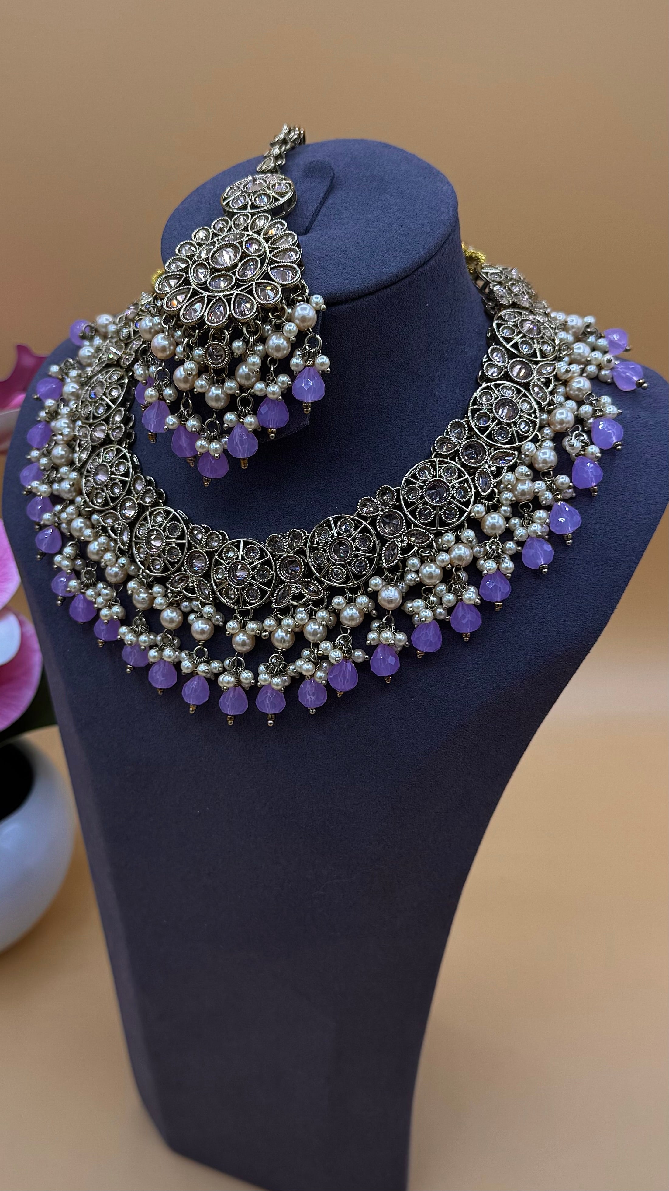 Aurora Necklace Set – Purple