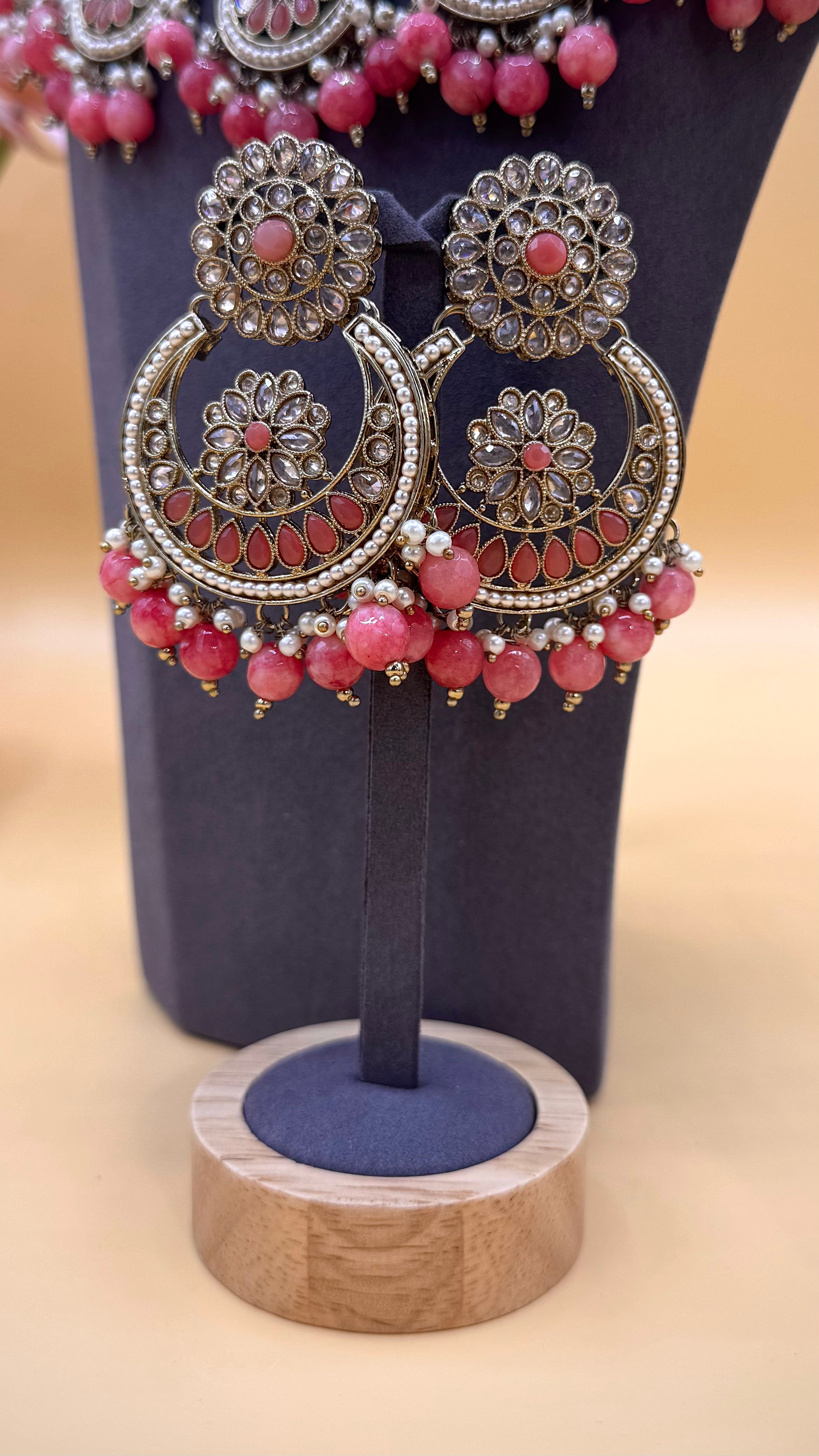 Blush Chandni bridal Necklace Set