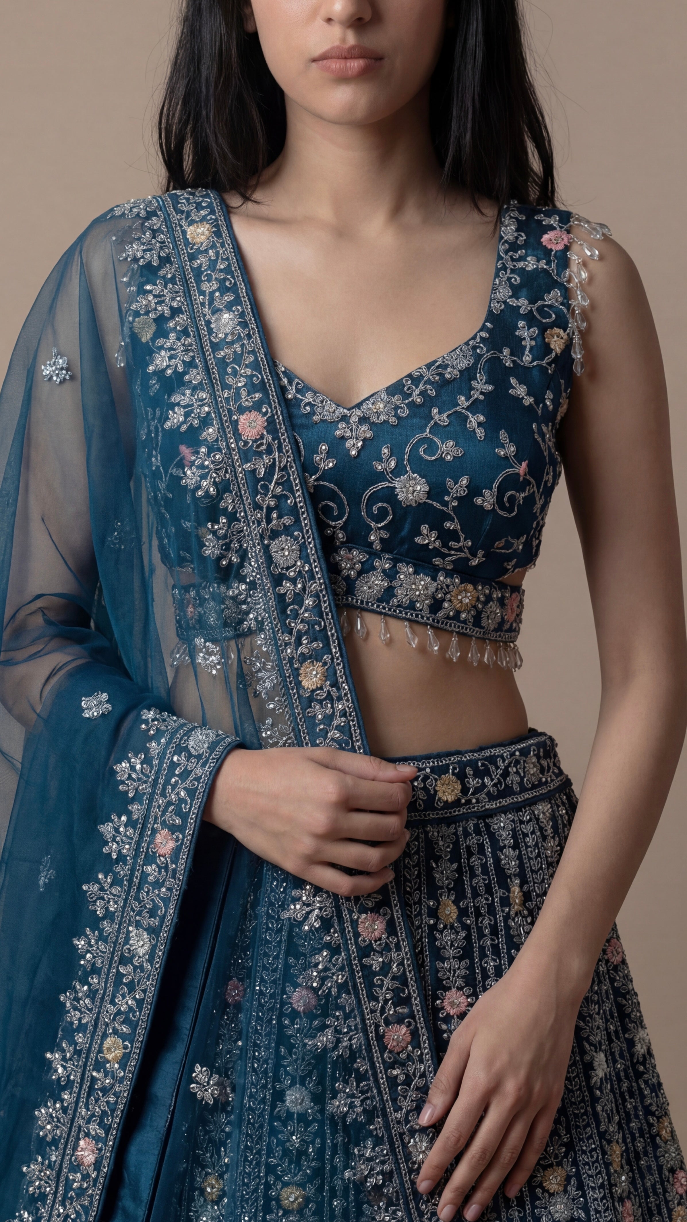 Teal Noorika Lehenga Set