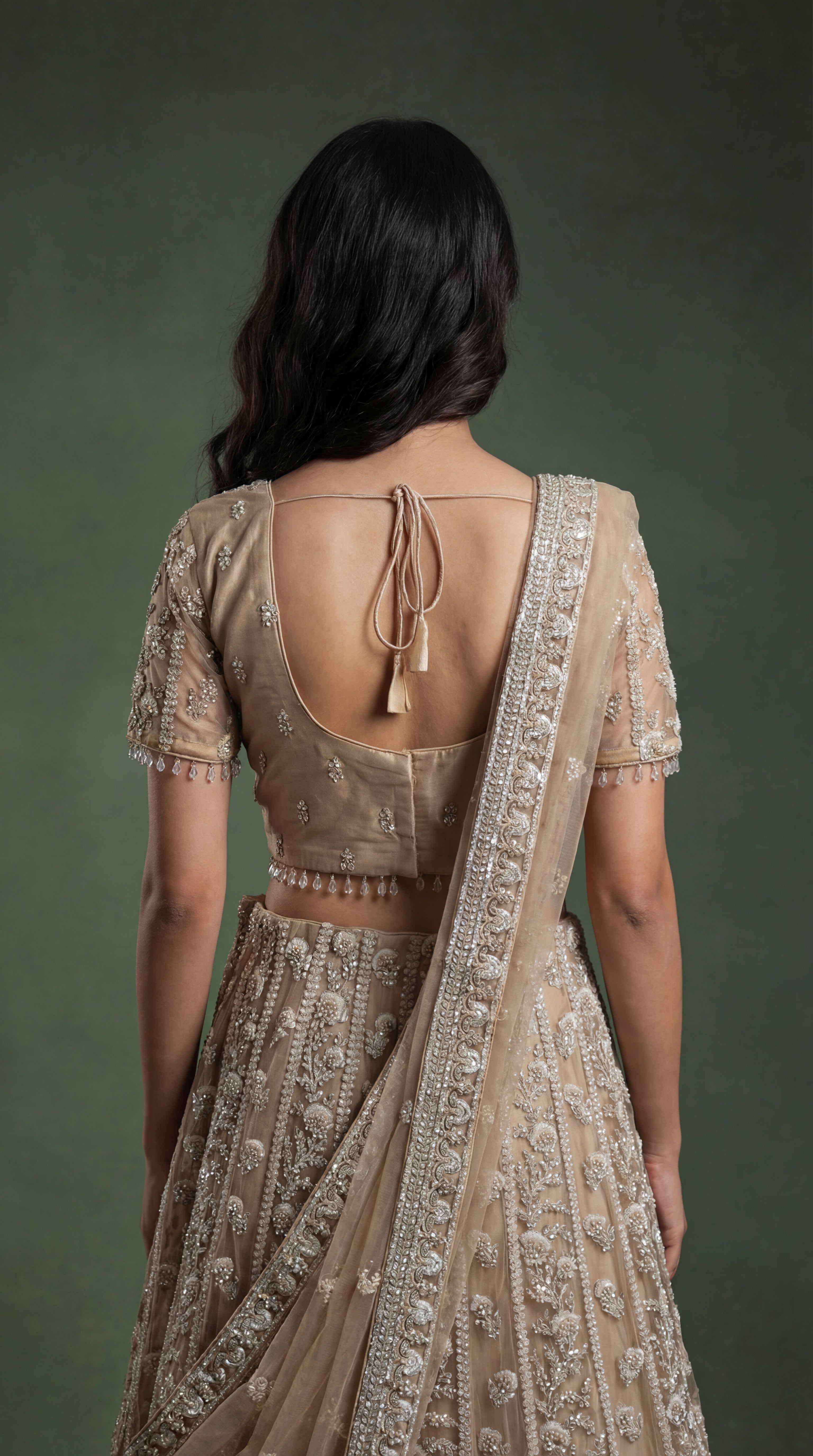 Champagne Bloom Lehenga Set