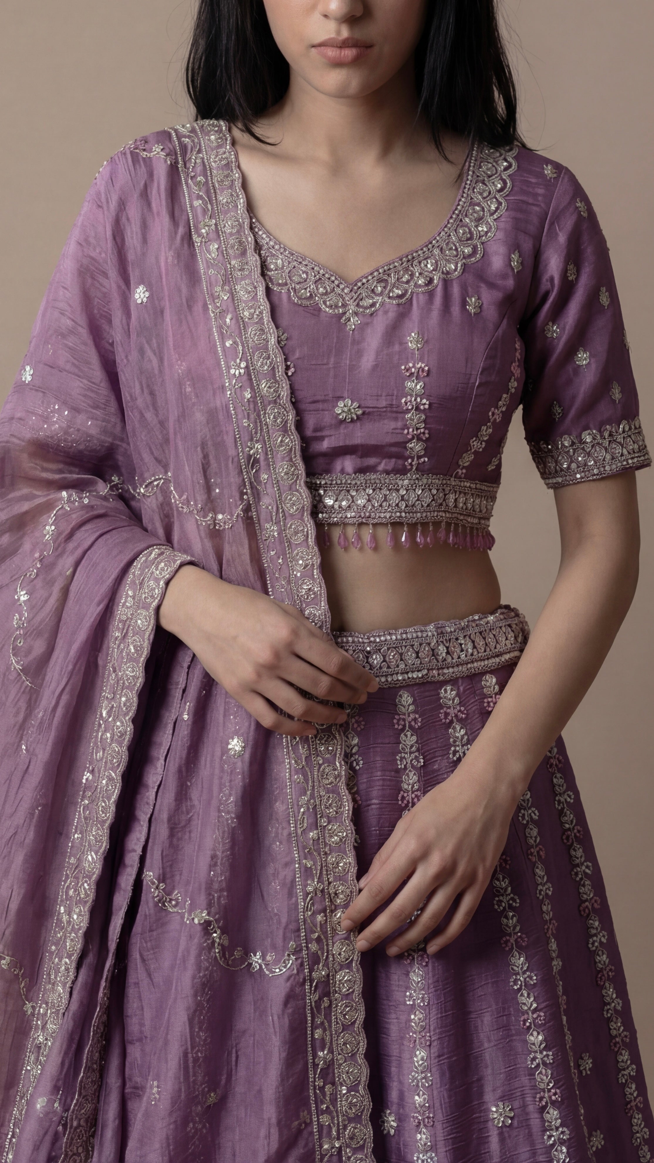 Mauve Elegance Lehenga Set