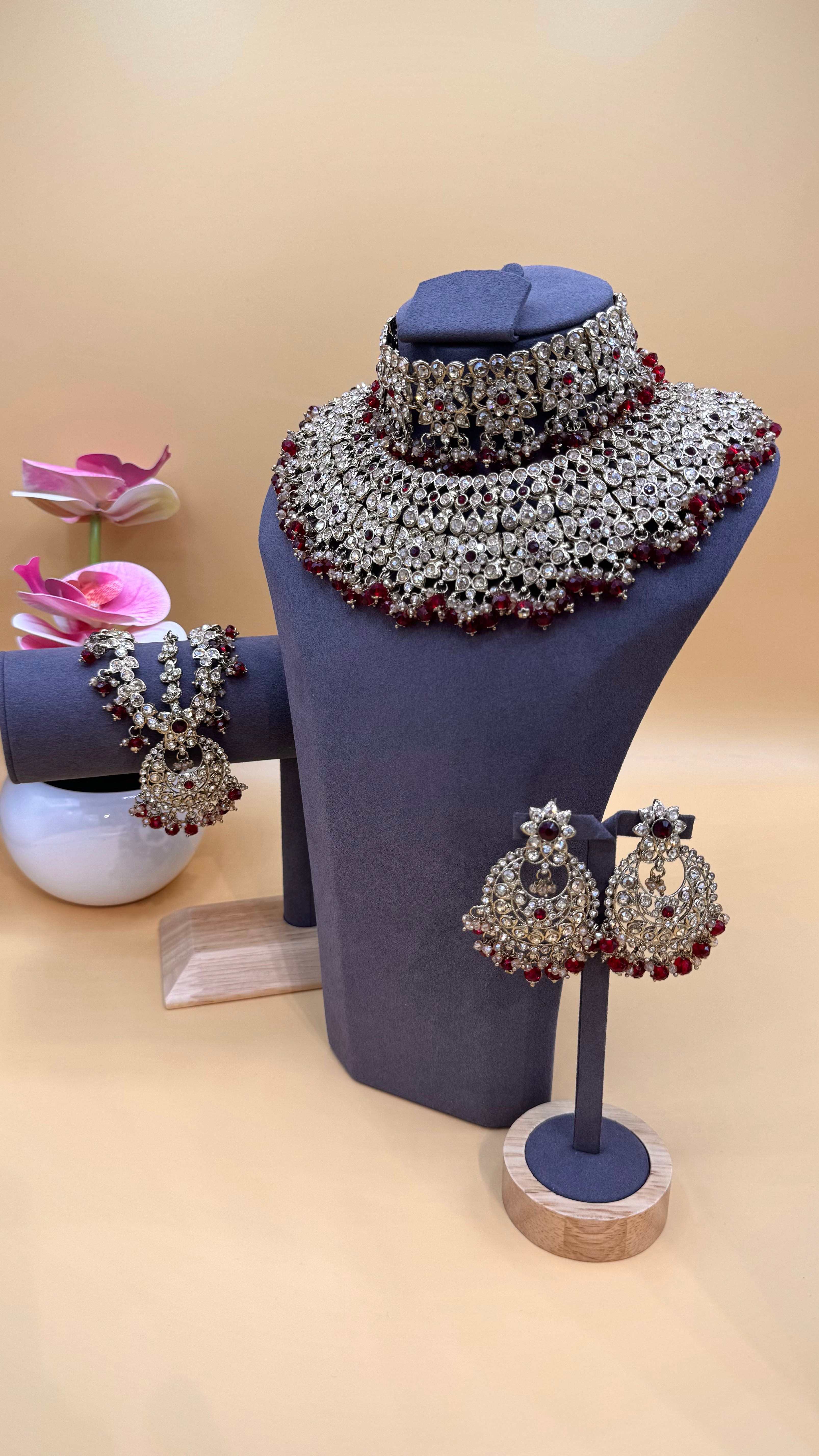 Ruby Shehzadi Necklace Set