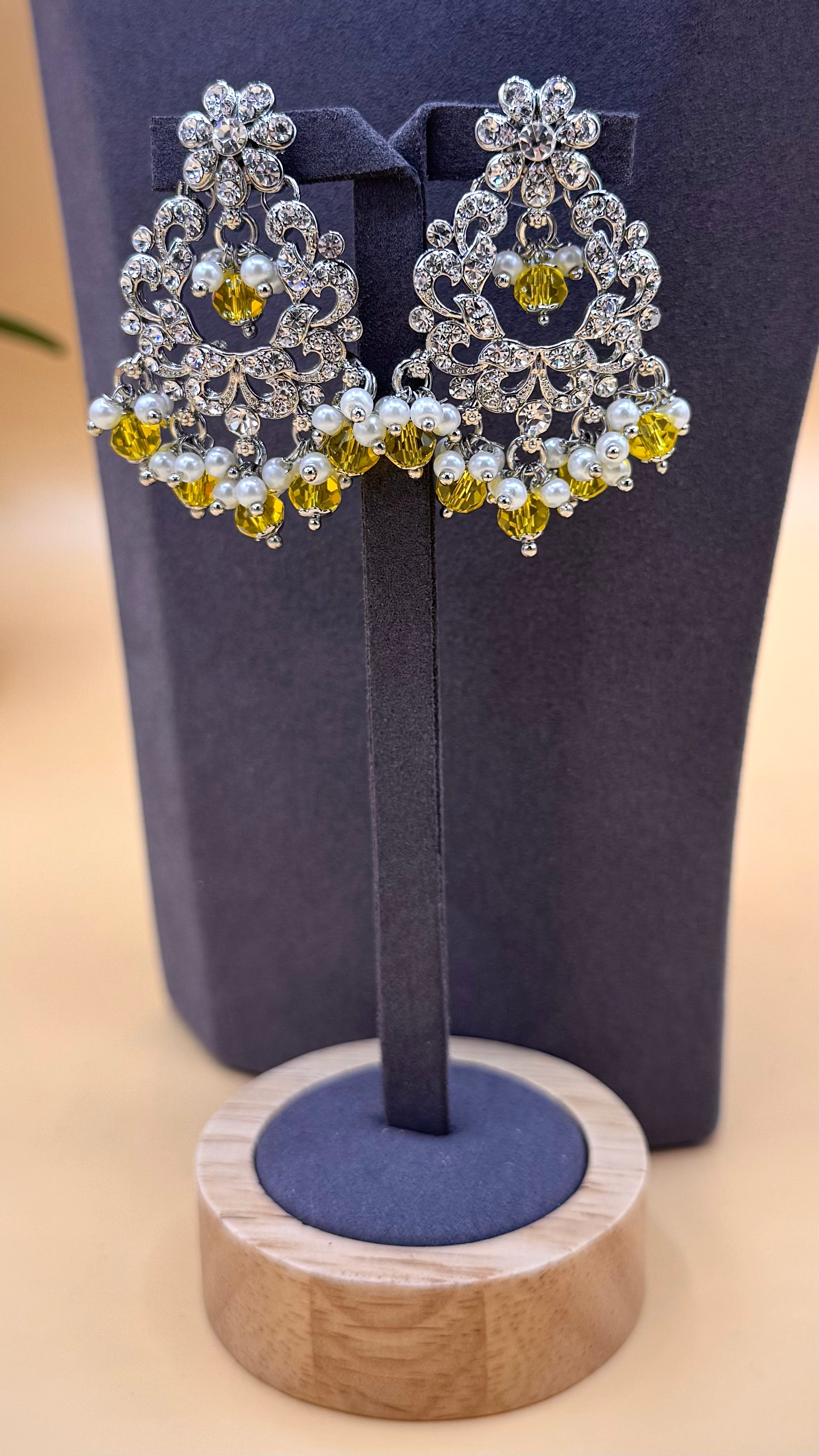 Golden Crystal Necklace Set